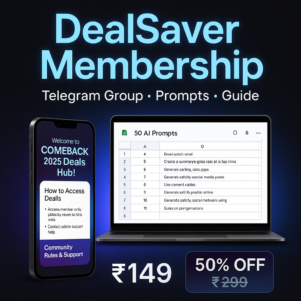DealSaver Membership — Unlock Exclusive AI Tools & Premium Prompts
